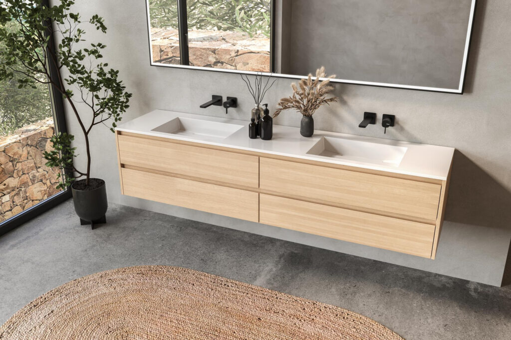 Mueble de baño suspendido elegante